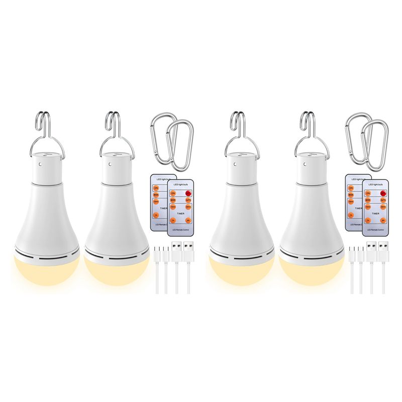 Power Outage Light - Żarówka LED B03C-USB z pilotem, ładowalna,